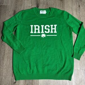 Arvil Hill Men's XL Green Irish Shamrock Pullover Knit L/S Sweater